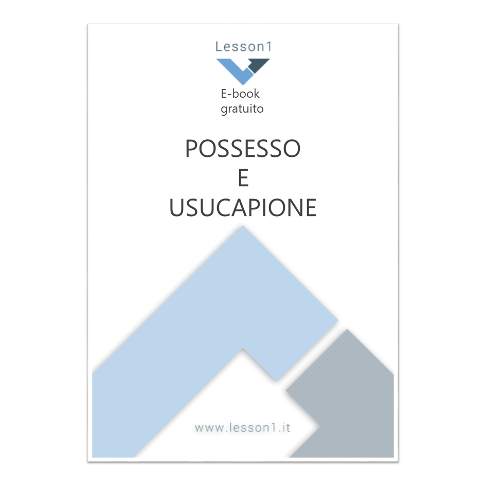 POSSESSO E USUCAPIONE