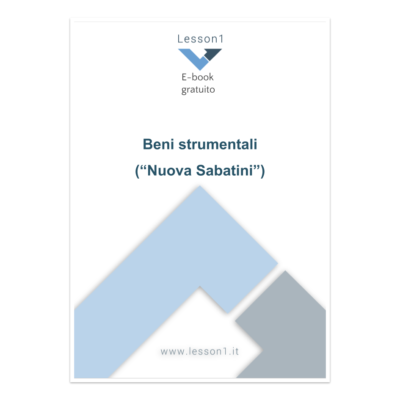 Beni strumentali ("Nuova Sabatini")